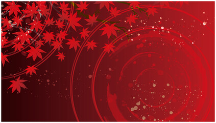 秋の紅葉和風背景
