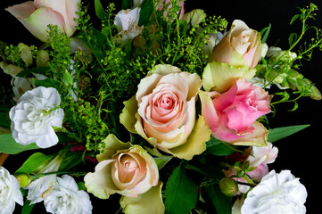 Bunch of flowers in a vase