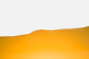 Oil surface, bubbles,wave against on white background.