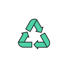 Obraz premium Recycling symbol Icon. Recycle Sign. High quality coloured vector illustration..