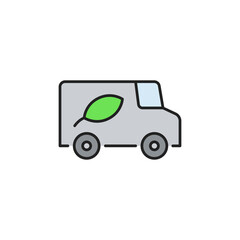 Electric bus line icon. High quality coloured vector illustration..