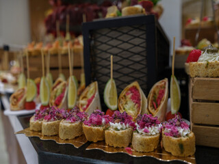 desserts at a hotel buffet