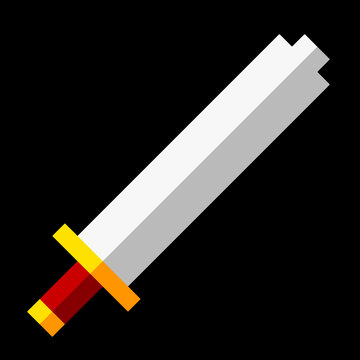 Editable Vector Illustration of Long Sword. Good for sticker, icon, clip art, ppt, game, education, etc