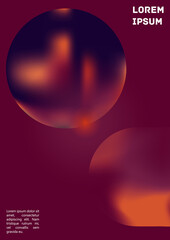Vector Gradient Colorful Cover. Holographic Abstract Background Poster Design Template.
