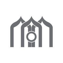 mosque logo and symbol vector