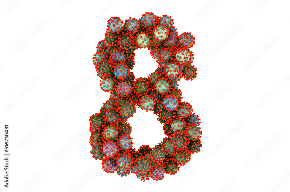 Poster number 8 from viruses. 3d rendering