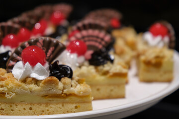 desserts at a hotel buffet