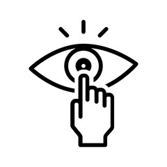 Black line icon for Show