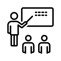 Black line icon for Classroom