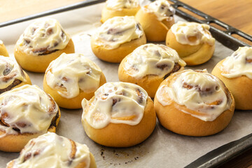 swirls cinnamon rolls. cinnabon with cinnamon. pastry. food concept