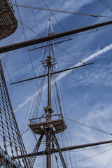 Replica of the Dutch East India Company ship 'the Amsterdam' moored next to Amsterdam National...