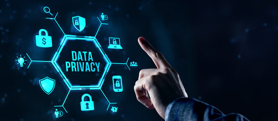 Internet, business, Technology and network concept. Cyber security data protection business...
