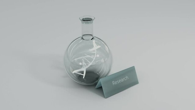 DNA research laboratory concept animation.