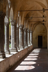 Cloister of San Francesco. The courtyard of the old Catholic monastery.