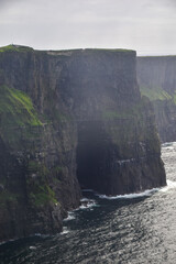 Aran islands and cliff of Moher in Ireland in a sunny day