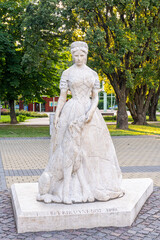 Statue of Elisabeth of Austria in Keszthely, Hungary, near lake Balaton