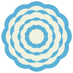 花びらのようなレース模様のアイコン素材【フラット　重なり多め】