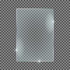Glass plate isolated on a transparent background