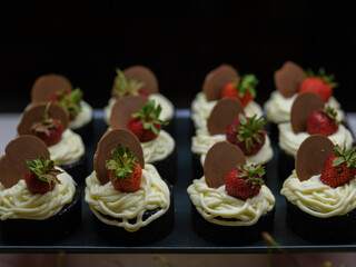 desserts at a hotel buffet