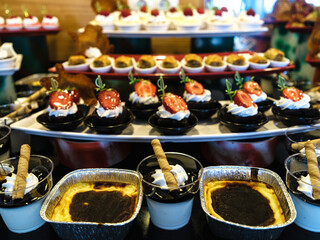 desserts at a hotel buffet