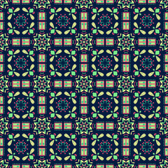 Floral Seamless Pattern Background Garden Nature Damask Aboriginal Ornament Art