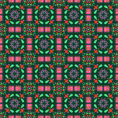 Floral Seamless Pattern Background Garden Nature Damask Aboriginal Ornament Art