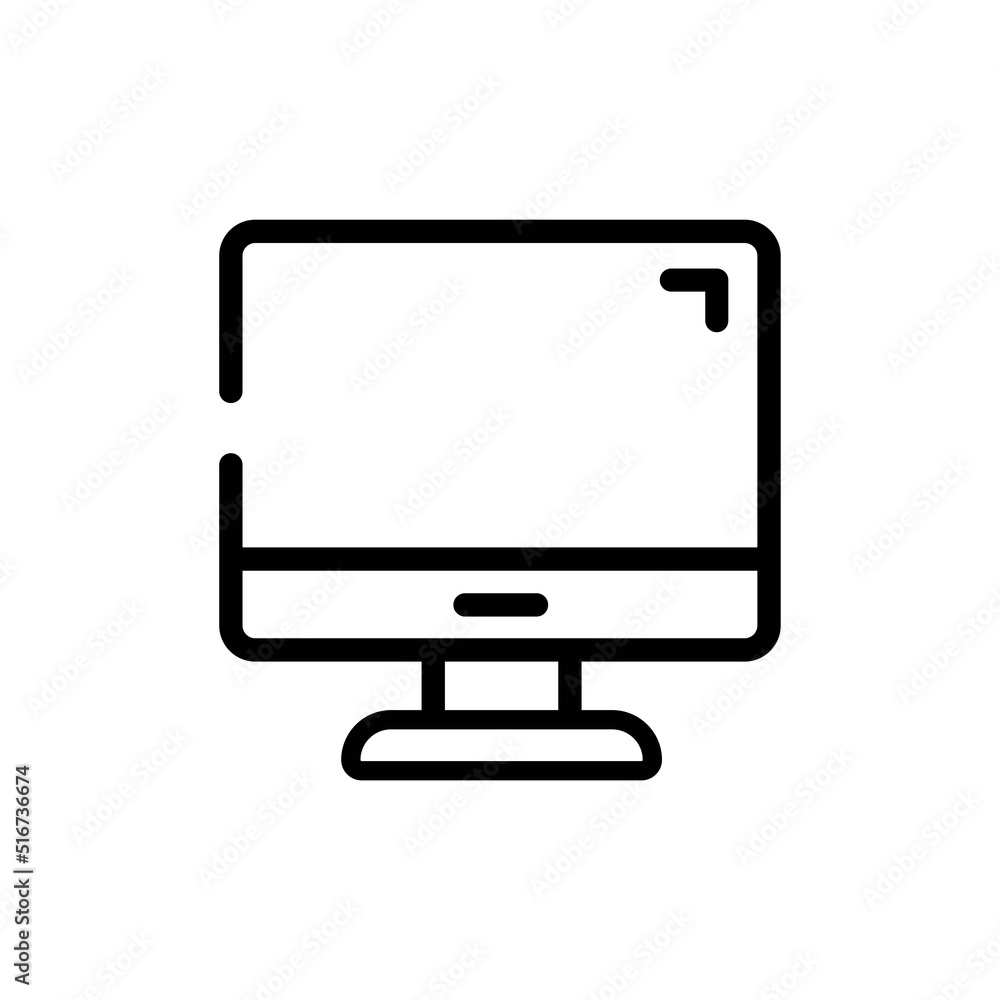 Aufkleber monitor vector icon. desktop monitor icon simple design. vector illustration style