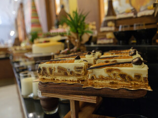 desserts at a hotel buffet