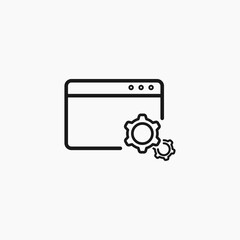 Web development icon. web page under construction symbol.