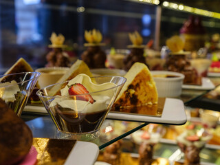 desserts at a hotel buffet