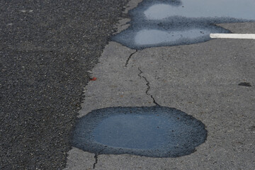 reflect in water on street