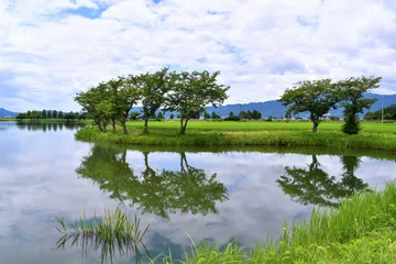 Fotobehang びわ湖、池、鏡写し © BJ