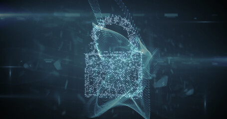 Image of numbers and online security padlock