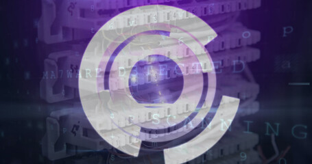 Image of scope scanning and data processing over computer server