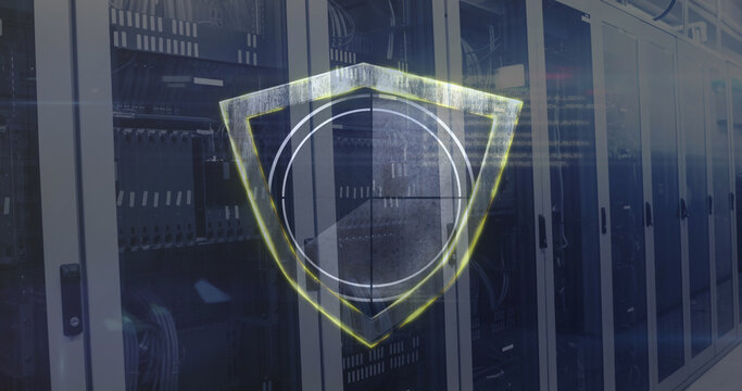 Image of scope scanning with shield and data processing over computer servers