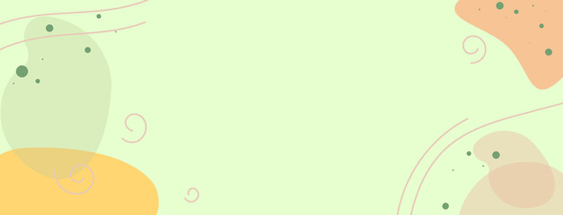 Pastel color Abstract Shapes modern Background banner