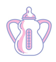Bottle with handles for kid, baby milk in container