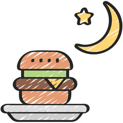 Eat At Night Icon