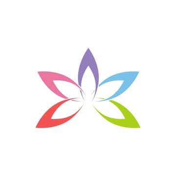 recommend clip art: Lotus Logo Design Colorful Inspiration icon isolated on white background