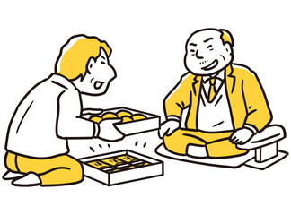 賄賂を渡すビジネスマン