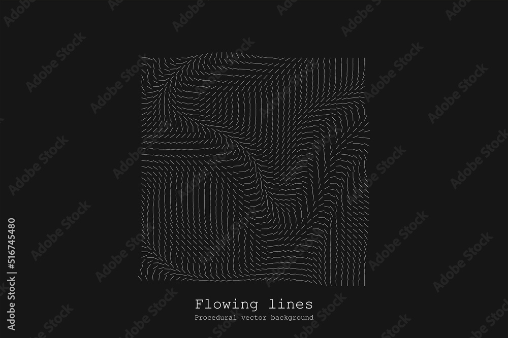 Poster abstract line matrix pattern. noise flow dynamic.