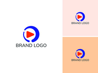 ILLUSTRATION ARROW, TRIANGLE, PLAY BUTTON LOGO DESIGN VECTOR 