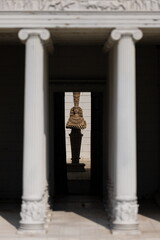Elements of architectural decorations of buildings, columns and tops, arches and gypsum stucco...