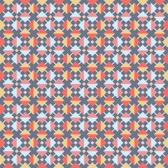 Colorful geometric ethnic fabric pattern