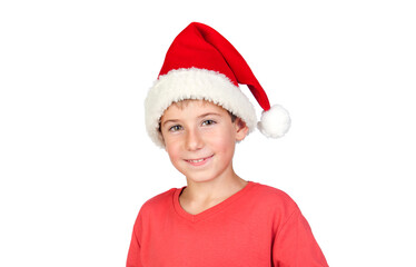 Adorable child with Santa Hat