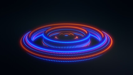 Abstract Gear or mechanical Animation Background. Psychedelic Background.	