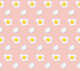 Pattern of scrambled eggs with egg