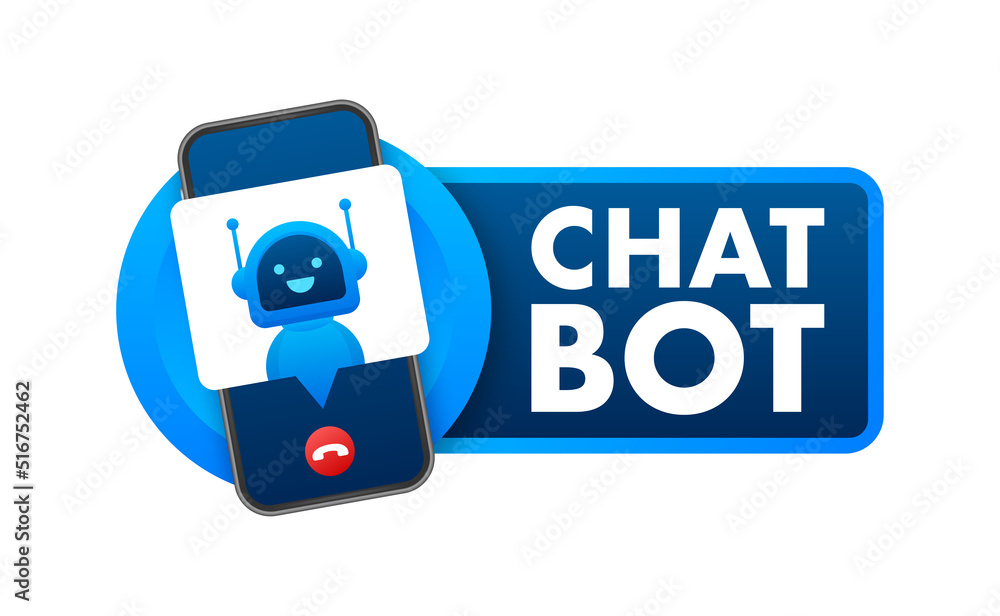 Poster robot icon. bot sign design. chatbot symbol concept. voice support service bot. online support bot. 