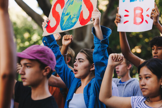Teenagers campaigning to save planet earth
