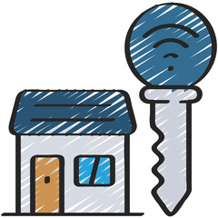 Automated House Key Icon © Juicy Studios LTD